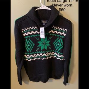 Ralph Lauren new with tags youth size large sweater.